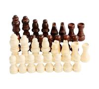 Gralara 32 Piezas Ajedrez Repuesto Figuras de Madera Juego de Mesa Estrategia Accesorios Educativos de Puzzle Material Adecuado para Juegos Familiare, m