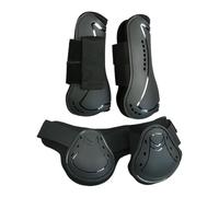 Gralara 4 Piezas Botas Tendón para Caballo Botas de Pierna Deportivas PU Reutilizables Neopreno Absorción de Impacto Adecuadas para Entrenamiento Even, XL