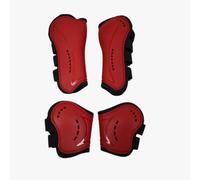 Gralara 4 Piezas Protectores con Cierres Hebilla Antimpacto Ecuestres Acolchados Equipamiento Ecuestre para Jinetes , Rojo