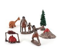 Gralara 6 Piezas Figuras Prehistóricas Detallada Miniaturas Dinosaurios Colorida Modelos Mesa para Maquetas, Vida Prehistórica