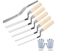 Gralara 6 Piezas Paleta Apuntamiento con Mango Paleta Apuntar Multitamaño Apuntamiento para Albañiles