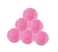 Gralara 6 Piezas Pelotas de Tenis Práctica Juego Elásticas Entrenamiento Material de Goma Y Fieltro Utilizables para Ejercicios Al Aire Libre Interacción con, Rosa