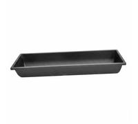 Gralara Abrevadero y Comedero Rectangular Anticongelante Canal de Alimentación de Plástico Engrosado para Ganaderos, Negro, Grueso