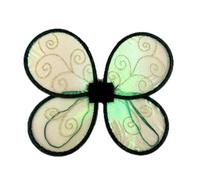 Gralara Aletas Mariposa Efecto Brillo Tornasolado Accesorio Escénico Traslúcidas Apéndices Alares Decorativas para Escenario, Verde, Alas