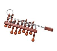 Gralara Anillo Enlazado Juego de Ingenio Tradicional Rompecabezas de Anillos Juguete Didáctico Manualidad Madera Metal para Entrenamiento Mental Apto