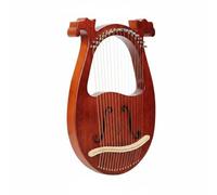 Gralara Arpa Lira Sonido Cálido Arpa Lyra-Type de 19 Cuerdas Diseño Tallado para Principiantes, Niños, Viajes, Meditación, 16-String, Caja Flor Café