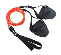 Gralara Banda de Resistencia para Potenciar Musculatura de Brazos Banda Elástica para Entrenamiento Físico con Asas Desmontables Simulador Natación de TPE Dir, Rojo