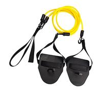Gralara Banda de Resistencia para Potenciar Musculatura de Brazos Banda Elástica para Entrenamiento Físico con Asas Desmontables Simulador Natación de TPE Dir, Amarillo