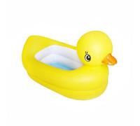 Gralara Bañera Inflable de Ballena Fondo Acolchado Bañera Inflable de Pájaro Antideslizante para Niños Pequeños, Viaje, Yellow Duck