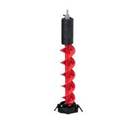 Gralara Barrena Hielo Portátil Afilada Barrena Hielo con Hoja Espiral Fácil Conectar Herramienta Perforación para Estanques Helados, Rojo, 6pulg
