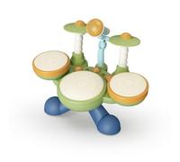 Gralara Batería Electrónica Infantil Set de Percusión Tambores Platillos Juguete Musical con Luces Dinámicas y Sonidos Realistas Mejora Coordinación y , Battery Set 3-Drum