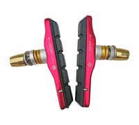 Gralara Bike Brake Pads Blocks Cantilever Caliper Repuesto Zapatas Goma Antideslizante Diseño Curvo Adecuado para Ciclismo Competitivo Movilidad, Rojo