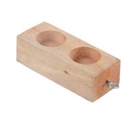 Gralara Bloque de Fricción Madera Bloque Rectangular Demostración Ciencia Mecánica Física Material Resistente Adecuado para Estudiantes de Secundaria Laborato, 2 Agujeros