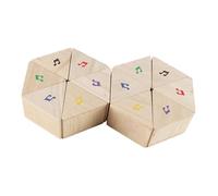 Gralara Bloques de Construcción Juguete Sensorial de Madera Triángulos Apilables para Niños Juego de Correspondencia Y Memoria Adecuado para Interacción Famil
