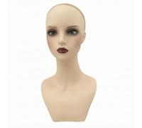 Gralara Cabeza Maniquí con Hombros Orificios Oreja Busto Peluca Resistente Cabeza Peluca para Pelucas