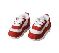Gralara Calzado de Muñeca de Resina con Diseño Miniatura Talón Estable Superficie de Malla y Cordones Funcionales Adecuado para Juegos Actividades Colección y Muñecas Escala , Rojo