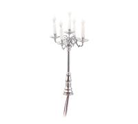 Gralara Candelabro para Casa de Muñecas Miniatura Modelo de Vela con Luz Led Accesorio para Mesa de Arena Arquitectónica Lámpara Decorativa de Aleación Adecua, ARGÉN