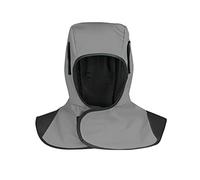 Gralara Capucha de soldadura de protección completa Diseño de malla interna ignífuga lavable Reutilizable a prueba de polvo para soldador Soldadura Cubierta, GRIS