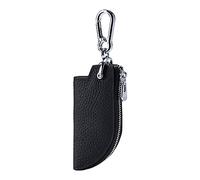 Gralara Car Key Fob Case, Key Fob Cover Regalo de cumpleaños, Keyring, Protector Key Chain Car Accessories, Key Chain Zipper Case Car Key Shell, Negro
