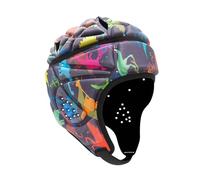 Gralara Casco Protector Rugby Protector Adultos EVA Transpirable con Banda Elástica Adecuado para Deportes de Contacto Entrenamiento Par, Vistoso