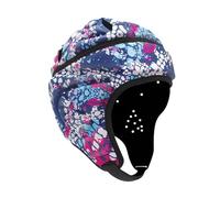 Gralara Casco Protector Rugby Protector Adultos EVA Transpirable con Banda Elástica Adecuado para Deportes de Contacto Entrenamiento Par, Azul Rojo