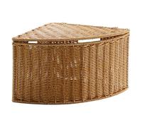 Gralara Cesta de Almacenamiento de Esquina en Forma de con asa, Organizador versátil para Espacios Estrechos, Accesorios para Oficina, revistas y, Altura 21 Cm