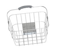Gralara Cesta para Bicicleta para Adultos con de Liberación Rápida, Organizador de Almacenamiento de Acero Inoxidable, Gran Capacidad, Diseño Robusto, Acero Inoxidable, con Asa