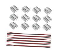 Gralara Conectores de 12 piezas con 6 cables establecidos de 15 cm de accesorio multipropósito de cable para 2 pines 0.39 pulgadas de tiras de luz