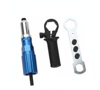 Gralara Convertidor de Taladro a Remachadora Ahorra Esfuerzo para Aficionados Al Bricolaje, Taller, Azul, Adaptador Aluminio