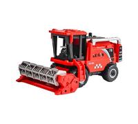 Gralara Cosechadora Juguete Tractor Granja Agrícola Simulación Niños con Diseño Realista Y Función Resistente Adecuada para Enseñanza Y Infantil, Rojo