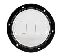 Gralara Cubierta de Inspección para Barco con Placa de Cubierta Impermeable Tapa Extraíble de Goma Resistente Y Fácil de Abrir Adecuada para Yates Barco, 4 Pulgadas Negro Claro
