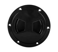 Gralara Cubierta de Inspección para Barco con Placa de Cubierta Impermeable Tapa Extraíble de Goma Resistente Y Fácil de Abrir Adecuada para Yates Barco, 5 Pulgadas Negro