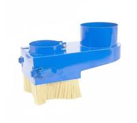 Gralara Cubierta de Polvo para Husillo CNC Cepillo Protector Escobilla Soporte de Extracción de Polvo Material de Hierro con Cerdas de Nylon Adecuado para , 75MM , Azul Hierro Push-Pull
