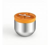 Gralara Cubitera Acero Inoxidable Doble Pared Hielera Acero Inoxidable Térmico Cubo Hielo para Bartenders, Fiestas, Naranja