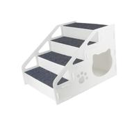 Gralara de Escalada para Perros para Mascotas, Rampa para Muebles Altos, Escalera de Gatos para Animales Pequeños, 4 Pasos