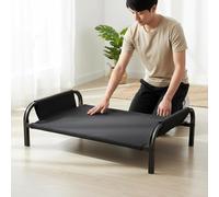 Gralara de para Mascotas Cama Elevada Refugio Animal con Estructura Metálica Resistente Cubre Desmontable de Nailon Adecuada para Gatos Perros Uso en Interiores Hogar, Verde, Mediano 70 49 20