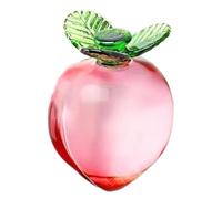 Gralara Decoración de Fruta de Vidrio, Adorno de Fruta, Pisapapeles, Bonita Estatua de Cristal, Escultura para Escritorio, Estantería, Centro de Mesa, Durazno, Individual