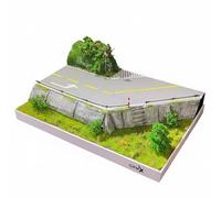 Gralara Escena de Carretera de Montaña en Miniatura Hecho a Mano Maqueta de Paisaje con Carretera Regalo Creativo para Aficionados Al Modelismo, Estantería, Road Curve
