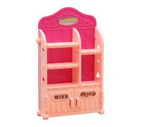 Gralara Estante Miniatura Almacenaje Mueble para Casa de Muñecas 1 12 Fabricado con Material PP Ideal para Exhibir Accesorios Y Simular Escenas Reales Adecuad, Rosa