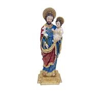Gralara Estatua de Y Jesús Regalo Religioso Arte Sala de Estar Oficina Escultura Sosteniendo Al Niño Jesús Figura, 10.5 Cm X 9.2 Cm X