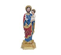 Gralara Estatua de Y Jesús Regalo Religioso Arte Sala de Estar Oficina Escultura Sosteniendo Al Niño Jesús Figura, 7.5 Cm X 7.1 Cm X