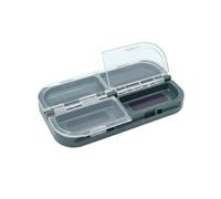 Gralara Estuche para Señuelos de Pesca Caja Tackle Organizador Fly Contenedor Portátil Resistente al Agua con Compartimentos Transparente Antigolpes Seguro, Caja De 4 Compartimentos