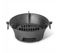 Gralara Estufa Carbón Hierro Fundido Rústico Parrilla Hierro Fundido Uniforme Estufa Carbón para Patio, Jardín, 28cm