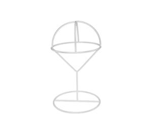 Gralara Expositor de Gorras de Hierro Ligero Y Resistente, Moderno Y Práctico, Ideal para Exhibir Sombreros en La Mesa, Regalos Y Joyas, Blanco y S, Individual