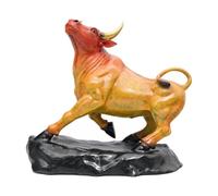 Gralara Figura Cobre Amarillo Multicolor Figura con Base Negra Esculpido Escultura Animal para Sala Estar, Escritorio, Estantería