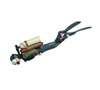 Gralara Figura de Acción Miniatura Buceador Adorno para Pecera Figuras de Acuario Educativo Decorativas para Niños Maestros Terrarios, Estilo 1