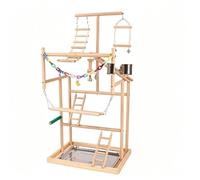 Gralara Gimnasio Aves con Escalera Soporte Loro Estimulación Mental Parque Infantil Aves para Entrenamiento