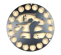 Gralara Golf Ball Display Holder Exhibidor para Pelotas de Golf Soporte Circular Mural Madera Hierro Decoración Creativa Coleccionista Adecuado para Oficina, Style C