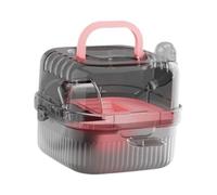 Gralara Hábitat para hámster de 2 Capas, casa de Juegos portátil versátil para Hacer Ejercicio, Jaula para hámster, Jaula para Animales pequeños, para, Rosa