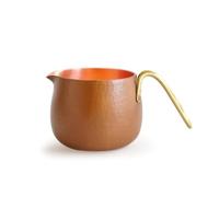 Gralara Jarra Cobre Martillado Lechera Profesional Vajilla para Baristas, Cobre Original Tostado
